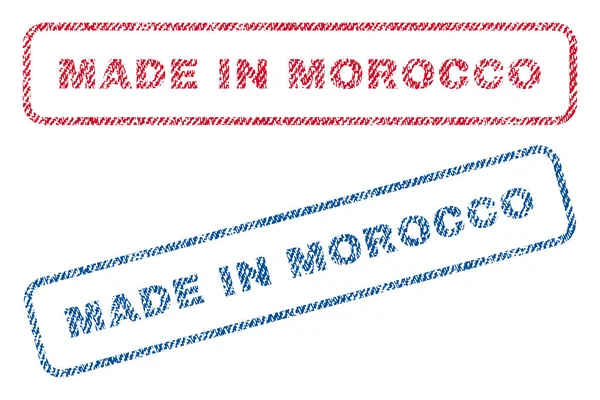 Fabricado en Marruecos Sellos textiles — Vector de stock