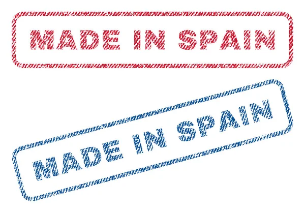 Fabricado en España Sellos textiles — Vector de stock