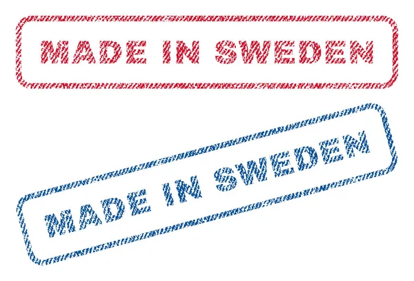 Hergestellt in schwedischen Textilstempeln — Stockvektor