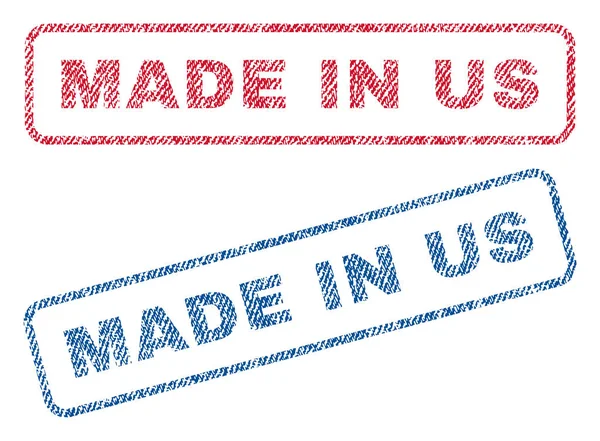 미국에서 만든 섬유 우표 — 스톡 벡터