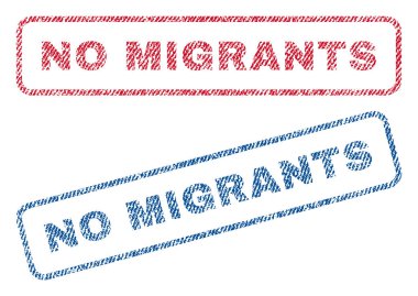 Hiçbir göçmen Tekstil pullar