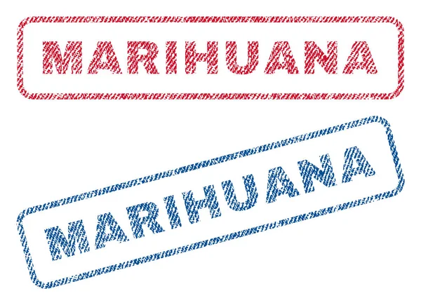 Marihuana Sellos textiles — Archivo Imágenes Vectoriales