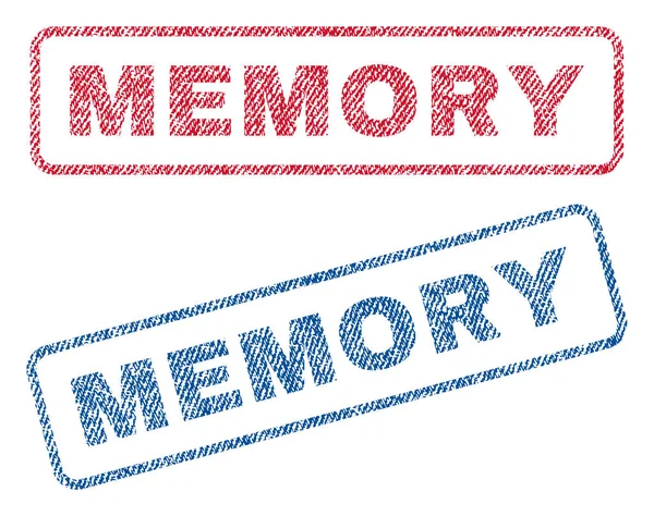 Memory Textile Stamps — Stock Vector
