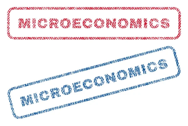 Micro-economie textiel stempels — Stockvector