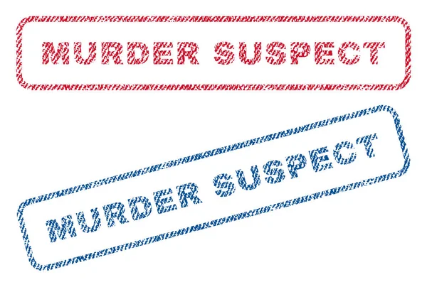 Suspect de meurtre Timbres textiles — Image vectorielle