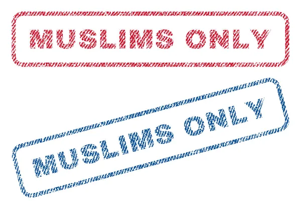 Μουσουλμάνοι μόνο κλωστοϋφαντουργικών γραμματόσημα — Διανυσματικό Αρχείο