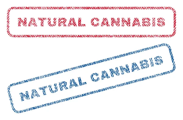 Natürliche Cannabis-Textilstempel — Stockvektor