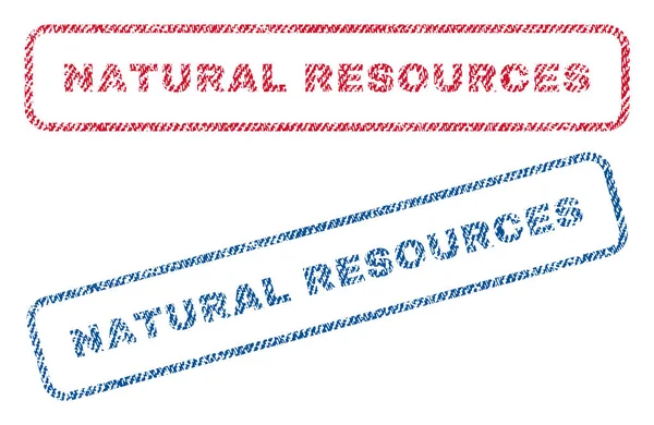 Doğal kaynakların Tekstil pullar — Stok Vektör