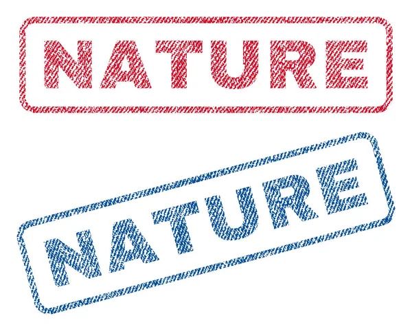 Natur textil frimärken — Stock vektor