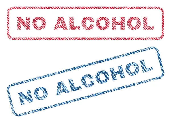 Não há selos têxteis de álcool —  Vetores de Stock