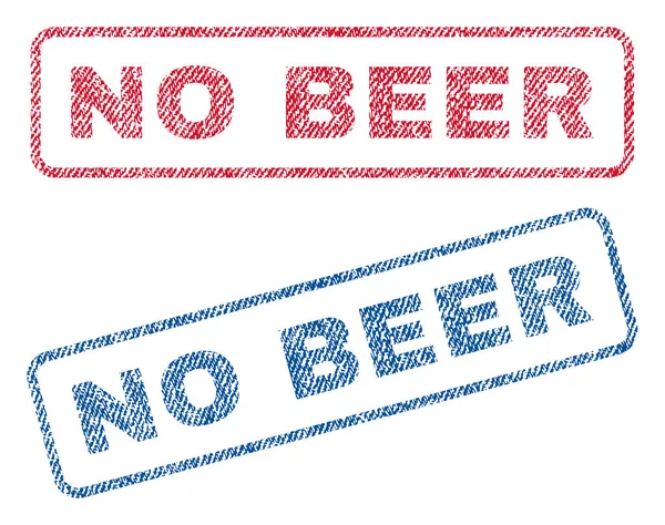 No Beer Textile Stamps — Stock Vector