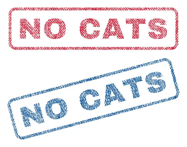 No hay sellos textiles para gatos — Vector de stock