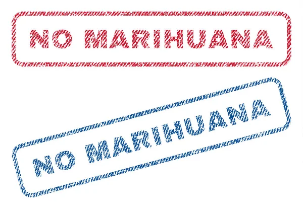 Keine Marihuana-Textilstempel — Stockvektor