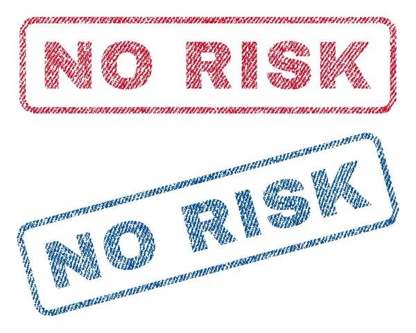 No Risk Textile Stamps — Stock Vector