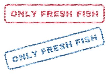 Sadece taze balık Tekstil pullar