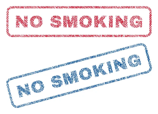 No Smoking Textile Stamps — Stock Vector