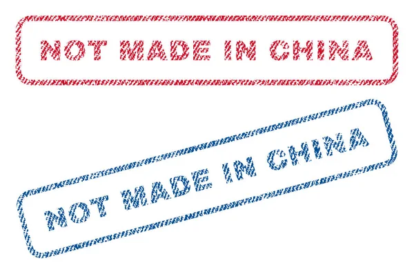 Não feito na China Têxtil Selos —  Vetores de Stock