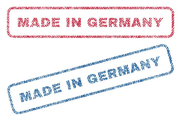 Κατασκευασμένο στη Γερμανία κλωστοϋφαντουργικών γραμματόσημα — Διανυσματικό Αρχείο