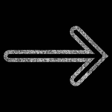 Ok sağ kumaş dokulu simgesi