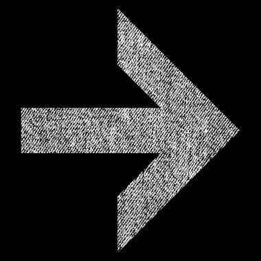 Ok sağ kumaş dokulu simgesi