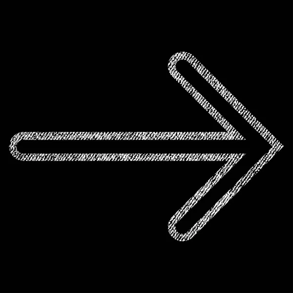 Freccia destra tessuto strutturato icona — Vettoriale Stock