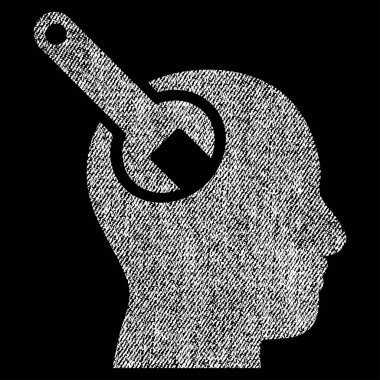 Beyin aracı kumaş dokulu simgesi