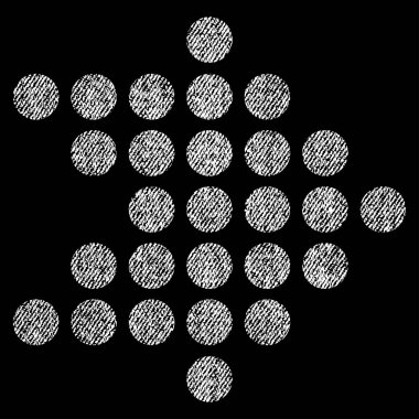 Noktalı ok doğru kumaş dokulu simgesi