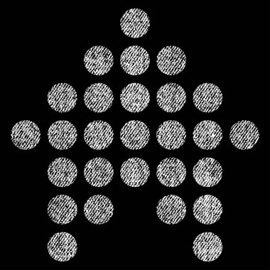 Kumaş yukarı noktalı ok simgesi dokulu