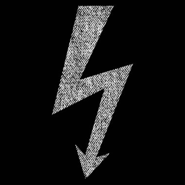 Yüksek gerilim kumaş dokulu simgesi