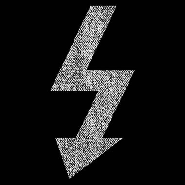 Yüksek gerilim kumaş dokulu simgesi