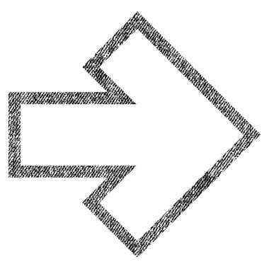 Ok sağ kumaş dokulu simgesi