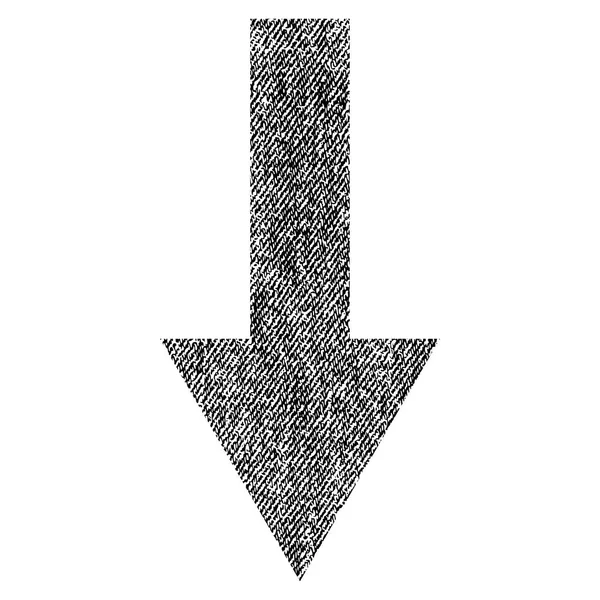Стрілка вниз Текстурована піктограма тканини — стоковий вектор