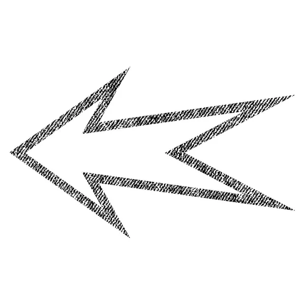 Icono texturizado de tela izquierda de flecha — Vector de stock