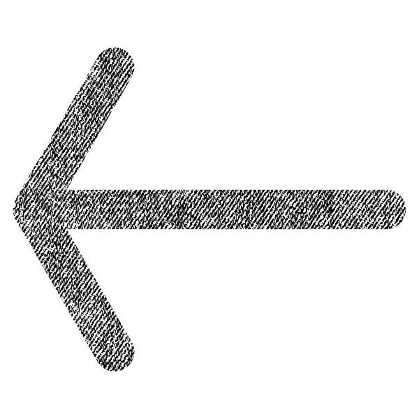 Strzałka po lewej stronie tkaniny teksturowane ikona — Wektor stockowy