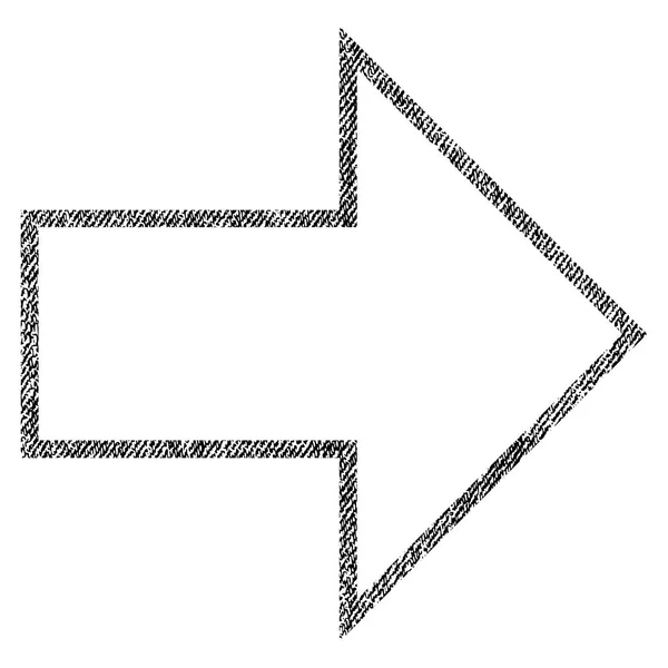 Texturou ikona s šipkou vpravo Fabric — Stockový vektor