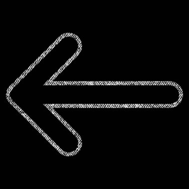 Yuvarlak ok sol kumaş dokulu simgesi