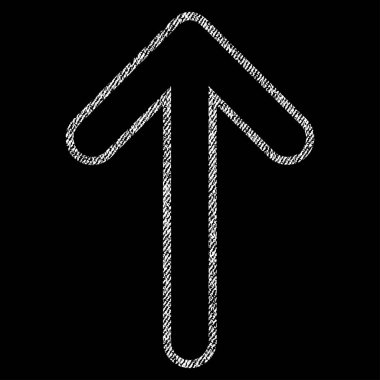 Kumaş yukarı yönlü ok simgesi dokulu