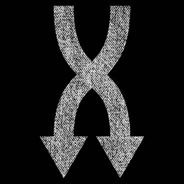 Kumaş dokulu simgesi aşağı okları shuffle