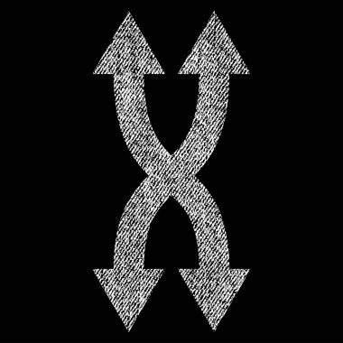 Oklar dikey kumaş dokulu simgesi shuffle