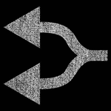 Split oklar sol kumaş dokulu simgesi