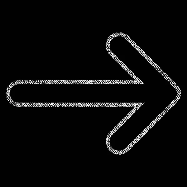 둥근된 화살표 오른쪽 직물 질감 아이콘 — 스톡 벡터