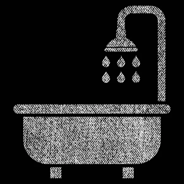 Chuveiro banho tecido texturizado ícone — Vetor de Stock