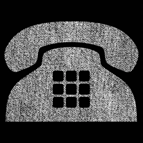 Tone Phone Fabric Textured Icon — Stock Vector