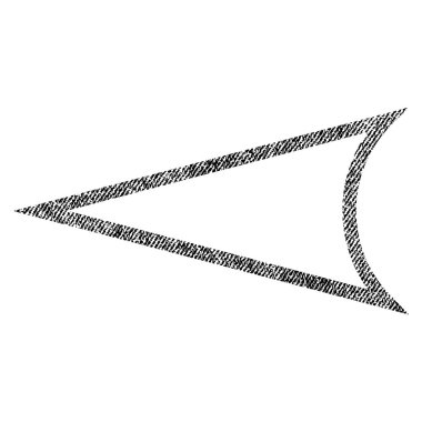 Ok ucu sol kumaş dokulu simgesi