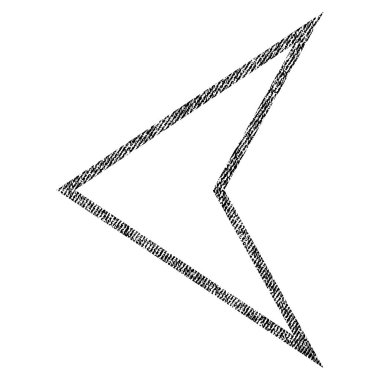 Ok ucu sol kumaş dokulu simgesi