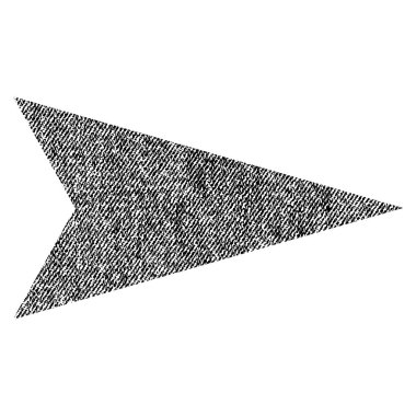 Ok ucu sağ kumaş dokulu simgesi