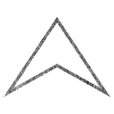 Kumaş dokulu simgesi yukarı ok ucu