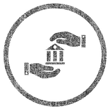 Banka hizmet kumaş dokulu simgesi