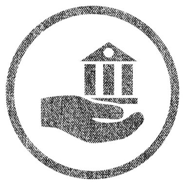 Banka hizmet kumaş dokulu simgesi