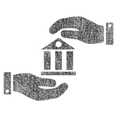 Banka hizmet kumaş dokulu simgesi